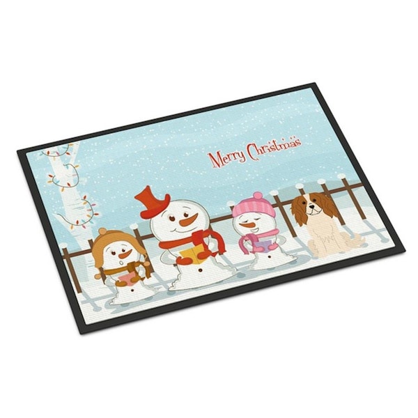 Carolines Treasures Merry Christmas Carolers Cavalier Spaniel Indoor or Outdoor Mat, 18 x 0.25 x 27 in. BB2389MAT - main